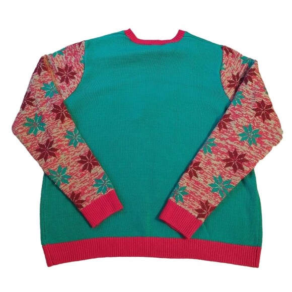 Christmas Holiday Ugly Embellished Beverage Holder Sweater - Picture 2 of 8
